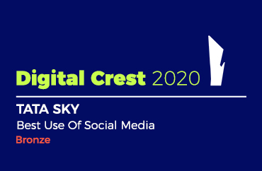 Digital Crest 2020 TATA SKY Best Use Of Social Media Bronze